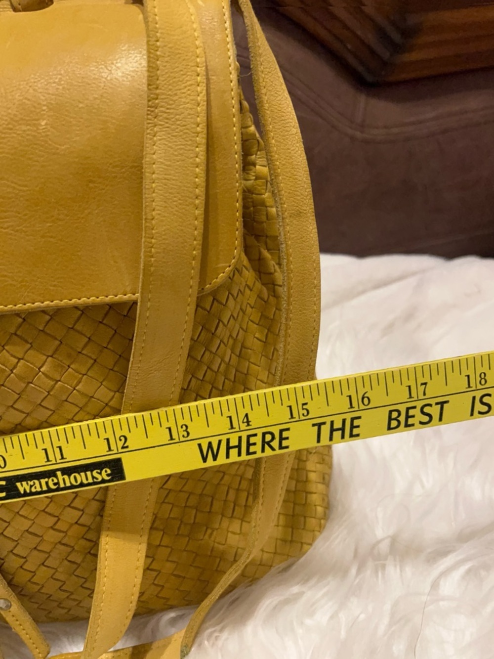 Viola castellani Woven must leather sconvertible backpack or crossbody  bag - Picture 12 of 13